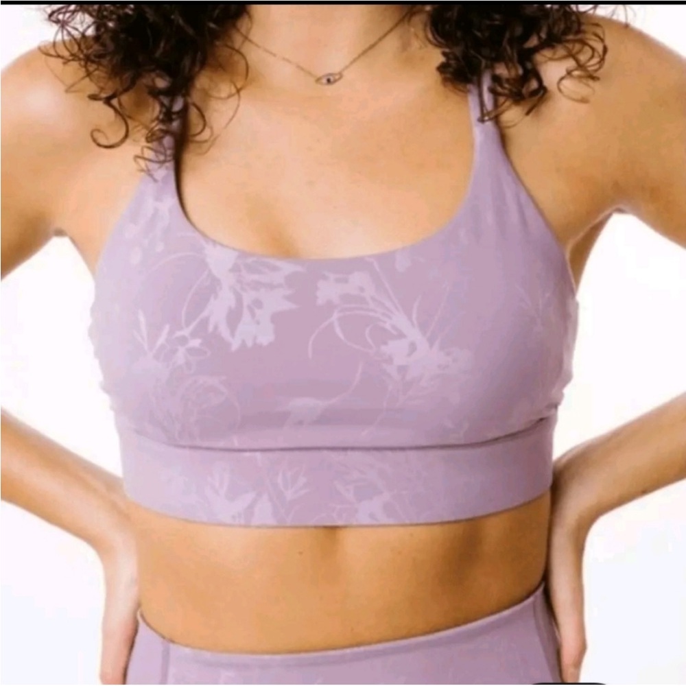 ZYIA floral double strap sports bra🪻